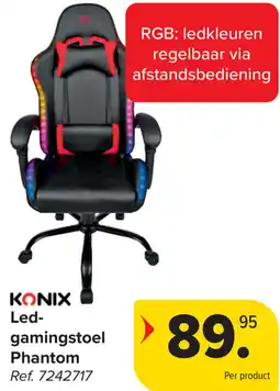 Carrefour Konix Led- gamingstoel Phantom aanbieding