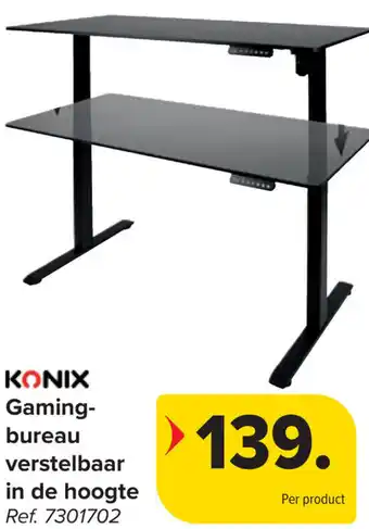 Konix Gaming bureau verstelbaar in de hoogte