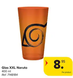 Carrefour Glas XXL Naruto aanbieding