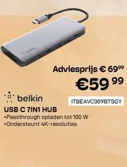 CompuDeals Belkin USB C 7IN1 Hub aanbieding