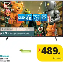 Carrefour Hisense 55E7NQ aanbieding