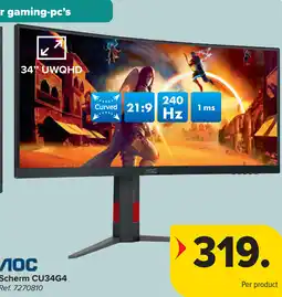 Carrefour AOC Scherm CU34G4 aanbieding