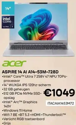 CompuDeals Acer Aspire 14 AI A14-53M-728D aanbieding