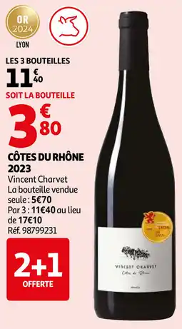 Auchan Côtes du rhône 2023 aanbieding