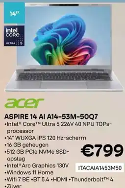 CompuDeals Acer Aspire 14 ai a14-53m-50q7 aanbieding