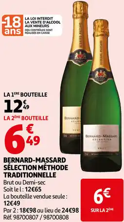 Auchan Bernard-massard sélection méthode traditionnelle aanbieding