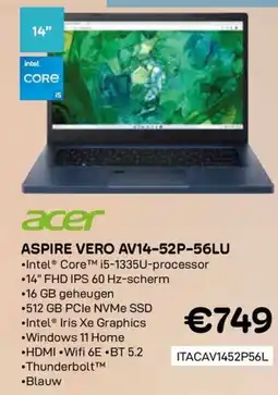 CompuDeals Acer Aspire Vero av14-52p-56lu aanbieding