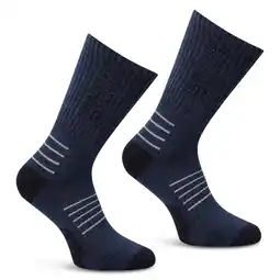 Decathlon Set van 2 paar thermo-regulerende sokken van bamboe voor heren aanbieding