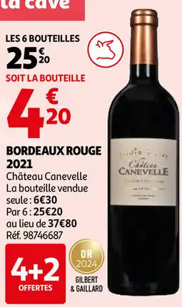 Auchan Bordeaux rouge 2021 aanbieding