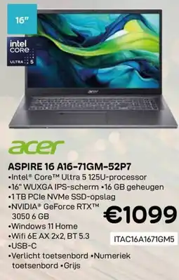 CompuDeals Acer Aspire 16 A16-71GM-52P7 aanbieding