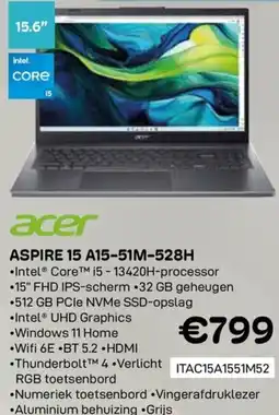 CompuDeals Acer Aspire 15 A15-51M-528H aanbieding