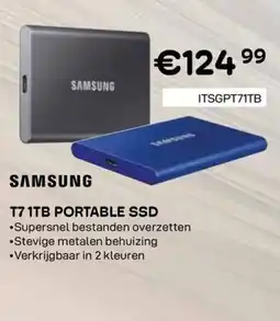 CompuDeals Samsung T7 1TB Portable SSD aanbieding