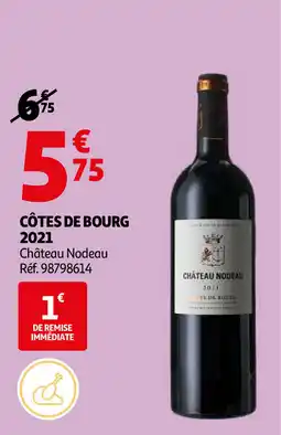 Auchan Côtes de bourg 2021 aanbieding