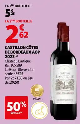 Auchan Castillon côtes de bordeaux AOP 2023 aanbieding