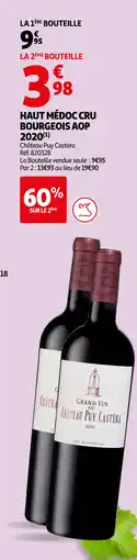 Auchan Haut médoc cru bourgeois AOP 2020 aanbieding