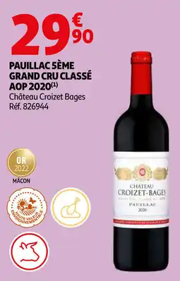 Auchan Pauillac 5ème grand cru classé AOP 2020 aanbieding