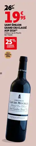 Auchan Saint émilion grand cru classé AOP 2016 aanbieding