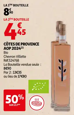 Auchan Côtes de provence AOP 2024 aanbieding