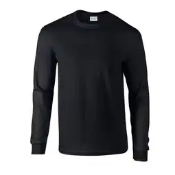 Decathlon Unisex Ultra Katoenen Tshirt met lange mouwen voor volwassenen (Zwart) aanbieding