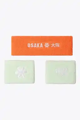 Decathlon Osaka Zweetbandset | Echt Oranje-Opaalgroen aanbieding