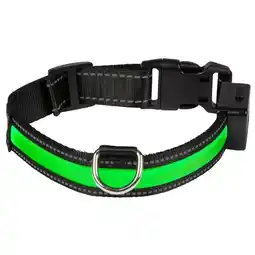 Decathlon Lichtgevende hondenhalsband LIGHT COLLAR USB Rechargeable groen aanbieding