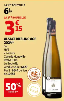 Auchan Alsace riesling AOP 2024 aanbieding