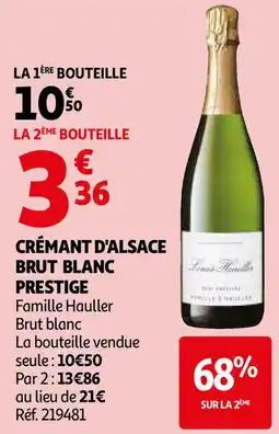 Auchan Crémant d'alsace brut blanc prestige aanbieding