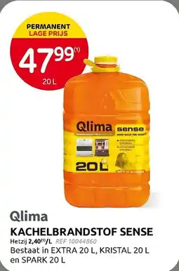 Brico Qlima kachelbrandstof sense aanbieding