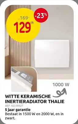 Brico Witte keramische inertieradiator thalie aanbieding