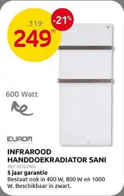Brico Infrarood handdoekradiator sani aanbieding