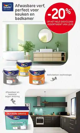 Brico Op het hele easyclean assortiment van levis aanbieding