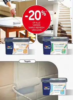 Brico Op alle verven simply refresh van levis aanbieding