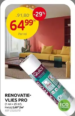 Brico Renovatie- vlies pro aanbieding