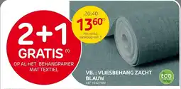 Brico Vliesbehang zacht blauw aanbieding