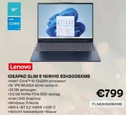 CompuDeals Ideapad Slim 5 16irh10 83hs008xmb aanbieding