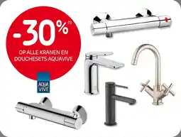 Brico Op alle kranen en douchesets aquavive aanbieding