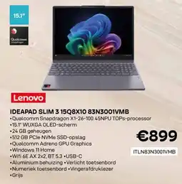 CompuDeals Ideapad Slim 3 15q8x10 83n3001vmb aanbieding