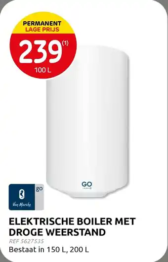 Brico Elektrische boiler met droge weerstand aanbieding