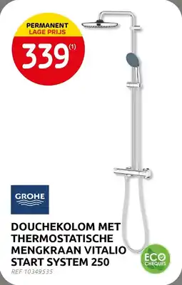 Brico Douchekolom met thermostatische mengkraan vitalio start system 250 aanbieding