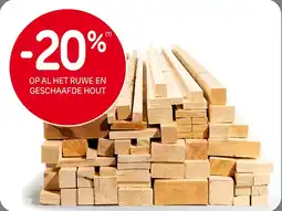 Brico Op al het ruwe en geschaafde hout aanbieding