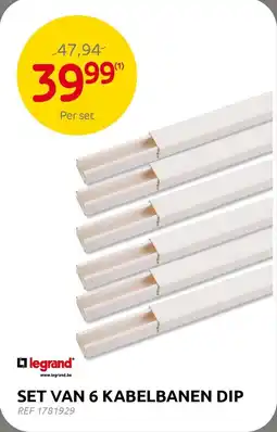 Brico Set van 6 kabelbanen dip aanbieding