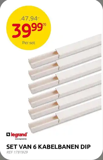 Brico Set van 6 kabelbanen dip aanbieding
