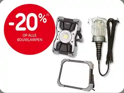 Brico Op alle bouwlampen aanbieding