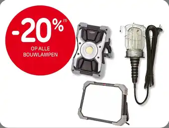 Brico Op alle bouwlampen aanbieding