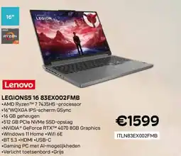 CompuDeals Lenovo Legions5 16 83ex002fmb aanbieding