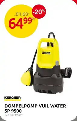 Brico Dompelpomp vuil water SP 9500 aanbieding