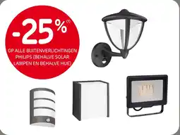 Brico Op alle buitenverlichtingen philips aanbieding