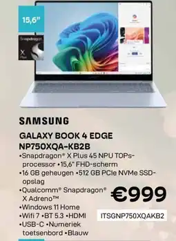 CompuDeals Samsung galaxy book 4 edge np750xqa-kb2b aanbieding
