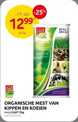 Brico Organische mest van kippen en koeien aanbieding