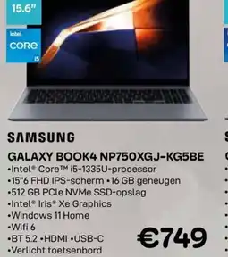 CompuDeals Samsung Galaxy Book4 Np750xgj-Kg5be aanbieding